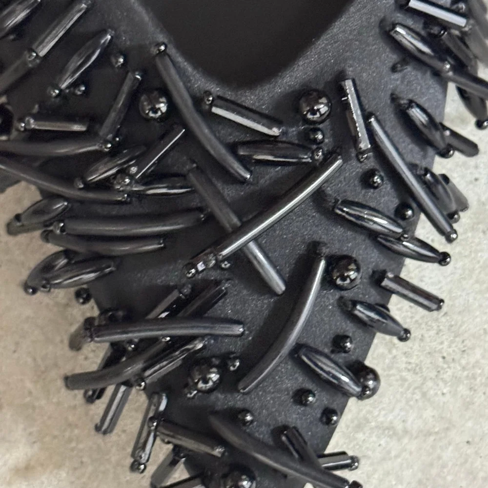 Antonio Melani x Elizabeth Damrich Babe Satin Ornamented Mules - Picture 4 of 8